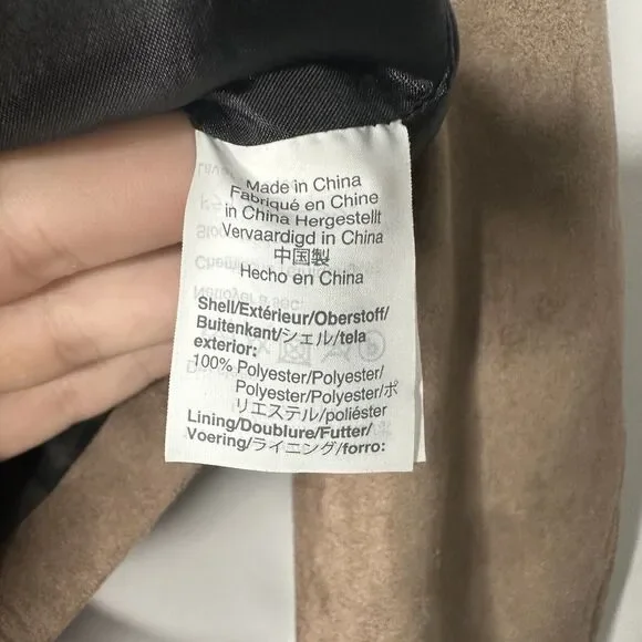 J. Crew Mercantile Women’s Faux Suede Zip Up Moto Jacket Cropped Size XS - Picture 5 of 5